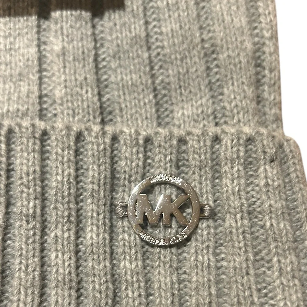 Michael Kors  Gray Pom-Pom Beanie New With Tags